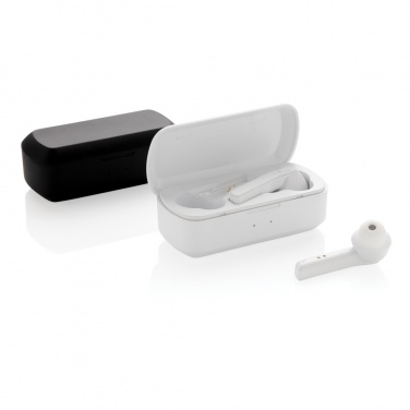 Logo trade promotional products image of: Free Flow TWS earbuds in charging case