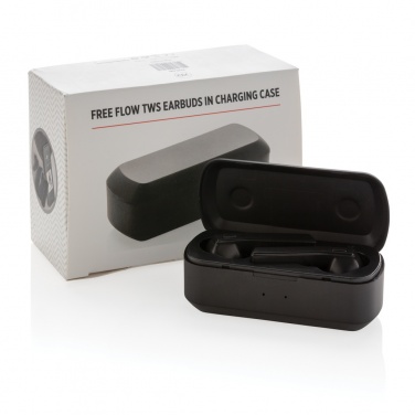 Logo trade promotional item photo of: Free Flow TWS earbuds in charging case