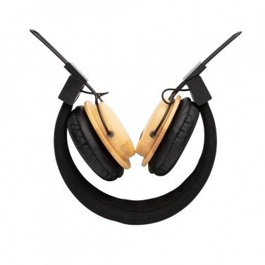 Logo trade promotional products picture of: Bamboo wireless headphone