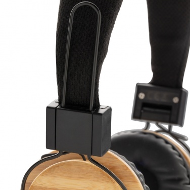 Logo trade promotional giveaway photo of: Bamboo wireless headphone