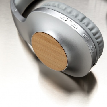 Logo trade promotional items image of: Dakota Bamboo wireless headphone