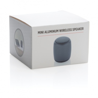 Logo trade promotional product photo of: Mini aluminium wireless speaker