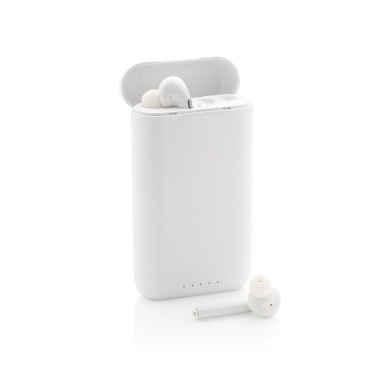 Logotrade promotional gift image of: Liberty TWS earbuds with 5.000 mAh powerbank