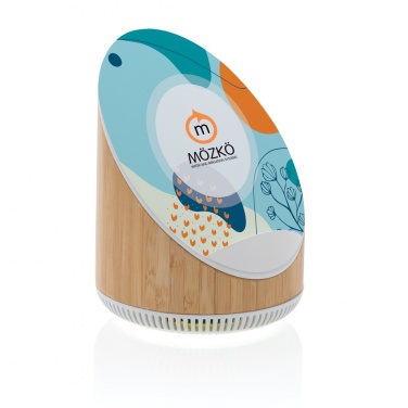 Logotrade promotional merchandise photo of: Ovate bamboo 5W speaker with 15W wireless charger