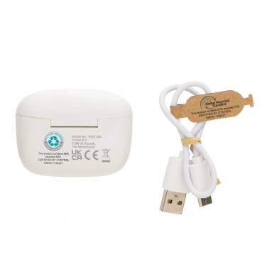 Logo trade promotional gifts image of: RCS recycled plastic Liberty Pro wireless earbuds