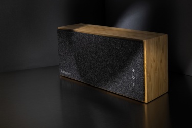 Logo trade business gifts image of: Wynn 20W bamboo wireless speaker