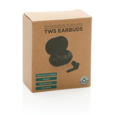 Logo trade promotional items image of: RCS standard recycled plastic TWS earbuds
