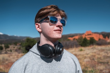 Logotrade business gift image of: RCS recycled plastic Elite Foldable wireless headphone