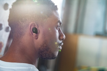 Logo trade promotional merchandise image of: Urban Vitamin Palm Springs RCS rplastic ENC earbuds