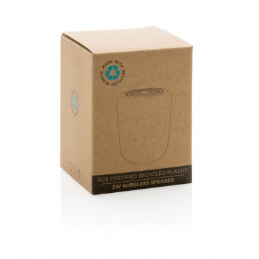 Logo trade corporate gifts picture of: RCS certified recycled plastic 5W Wireless speaker