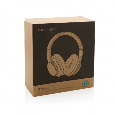 Logo trade promotional product photo of: Terra RCS recycled aluminium wireless headphone