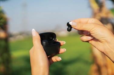 Logotrade promotional giveaways photo of: Terra RCS recycled aluminium wireless earbuds