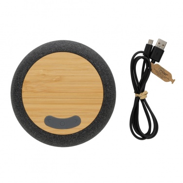 Logotrade promotional item image of: RCS Rplastic/PET and bamboo 5W speaker