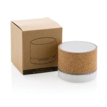 Logo trade promotional products image of: Cork 3W wireless speaker