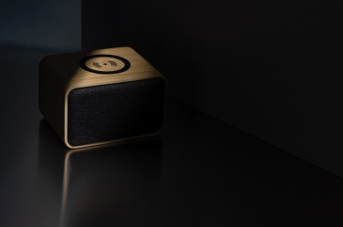 Logotrade promotional giveaway image of: RCS Rplastic 3W speaker with bamboo 5W wireless