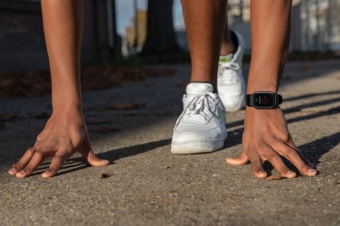 Logotrade promotional gift image of: RCS recycled TPU  activity watch 1.47'' screen with HR