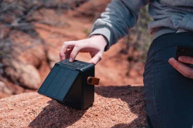 Logo trade corporate gifts picture of: Skywave RCS recycled plastic solar speaker 12W