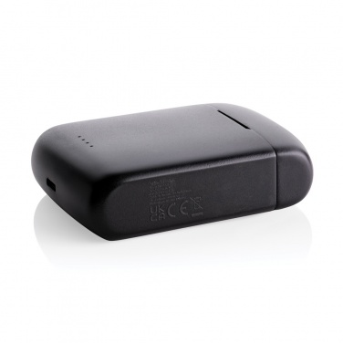 Logotrade promotional merchandise picture of: Skywave RCS recycled plastic solar earbuds