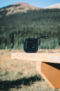 Logo trade promotional item photo of: 3W RCS recycled plastic wireless sunwave solar speaker