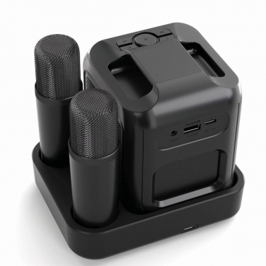 Logo trade promotional giveaways picture of: Singvibe RCS recycled plastic karaoke set with double mic