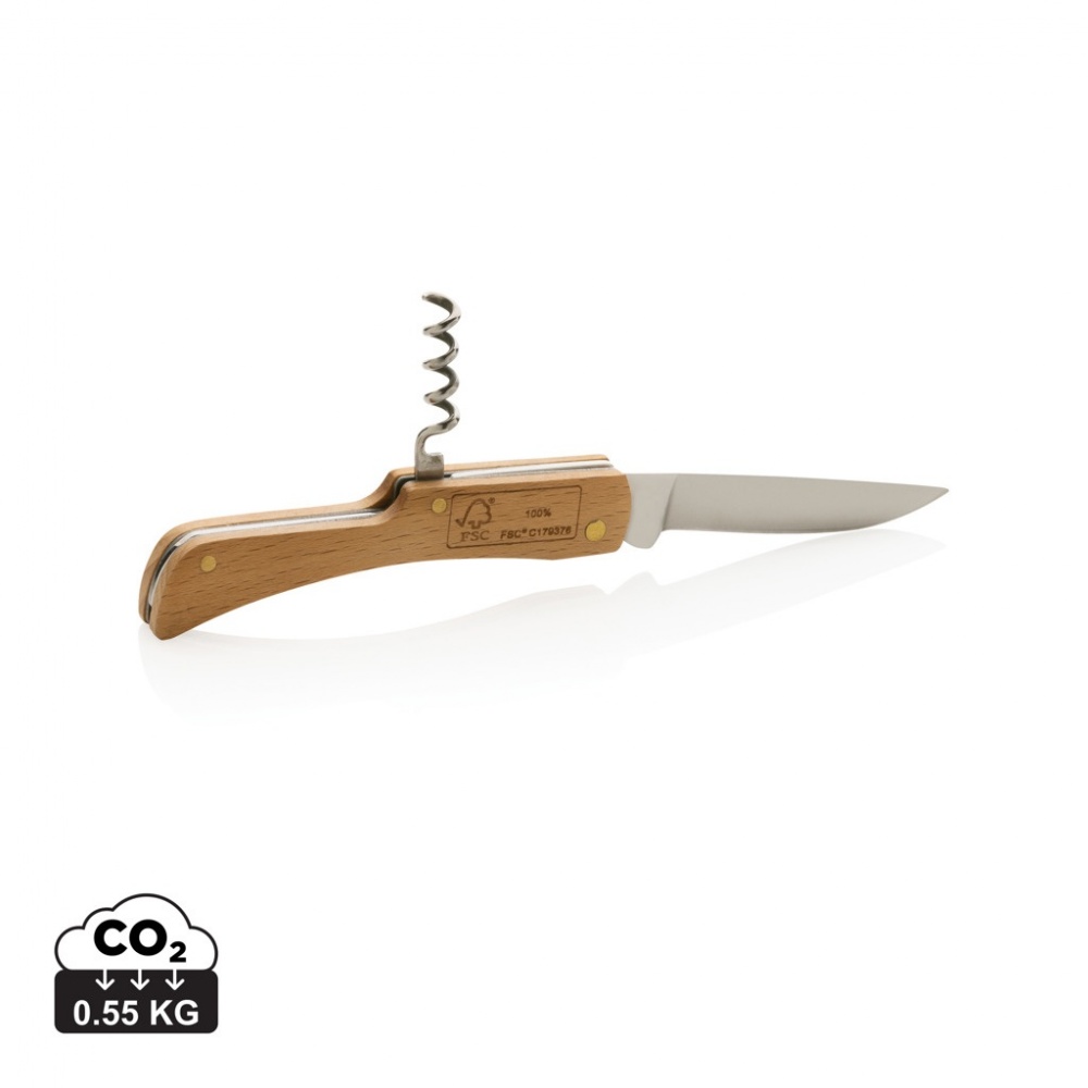 Logotrade advertising products photo of: Wooden knife with bottle opener