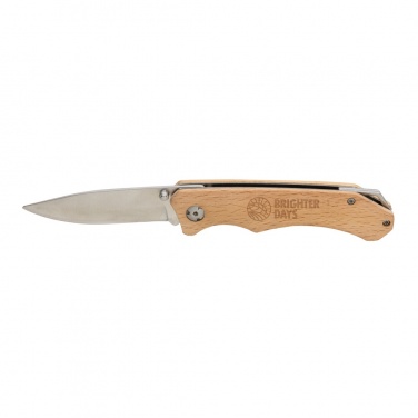 Logo trade promotional giveaways picture of: Wooden outdoor knife