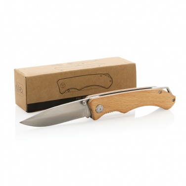Logo trade promotional items image of: Wooden outdoor knife