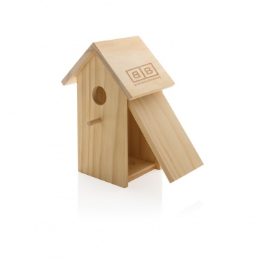 Logo trade advertising products image of: Wooden birdhouse