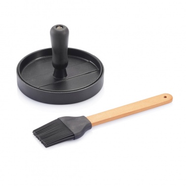 Logotrade promotional merchandise image of: BBQ set with hamburger press and brush