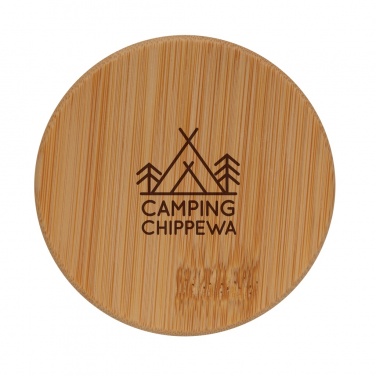 Logotrade promotional product image of: Double wall borosilicate glass with bamboo lid 250ml 2pc set