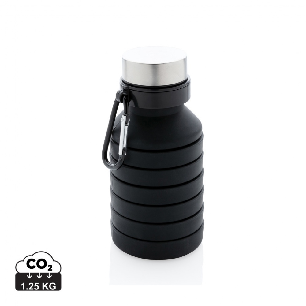 Logotrade promotional giveaway picture of: Leakproof collapsible silicone bottle with lid