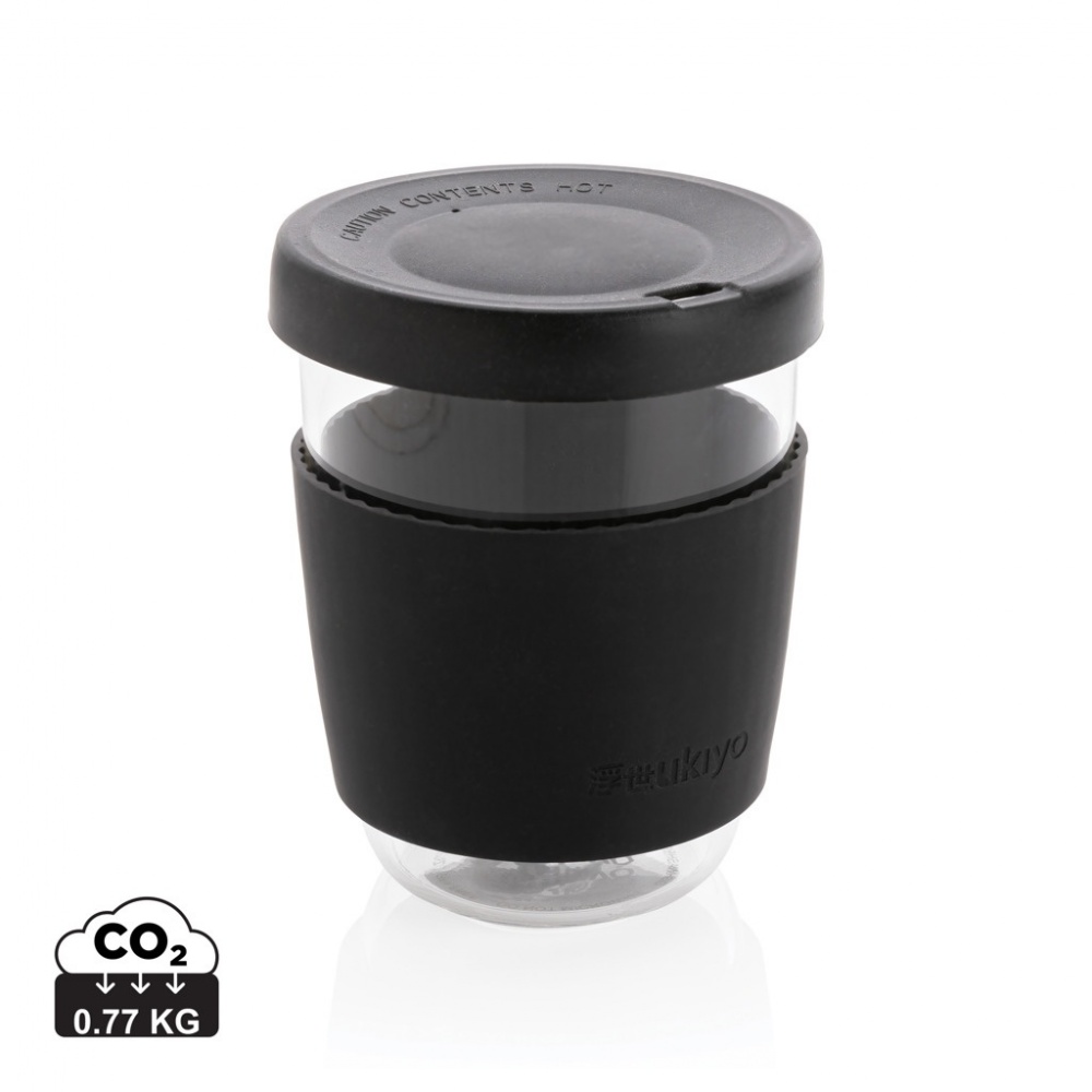 Logo trade promotional giveaway photo of: Ukiyo borosilicate glass with silicone lid and sleeve