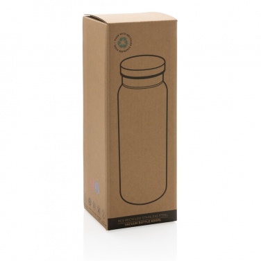 Logo trade promotional merchandise picture of: RCS Recycled stainless steel vacuum bottle 600ML