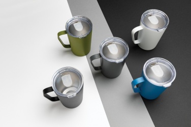 Logotrade advertising products photo of: RCS Recycled stainless steel modern vacuum mug with lid