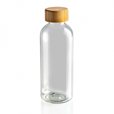 Logo trade business gifts image of: RCS RPET bottle with bamboo lid