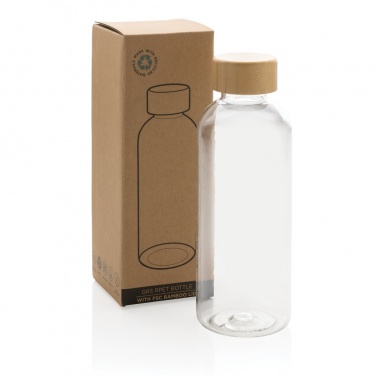 Logo trade promotional gifts picture of: RCS RPET bottle with bamboo lid