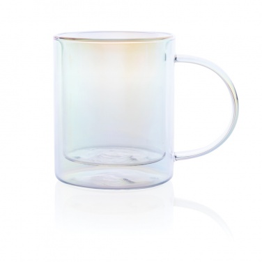 Logotrade promotional merchandise photo of: Deluxe double wall electroplated glass mug