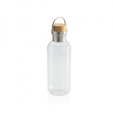 Logo trade promotional merchandise picture of: RCS RPET bottle with bamboo lid and handle