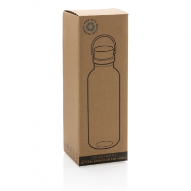 Logotrade promotional item image of: RCS RPET bottle with bamboo lid and handle