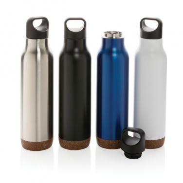 Logo trade business gifts image of: Cork leakproof vacuum flask