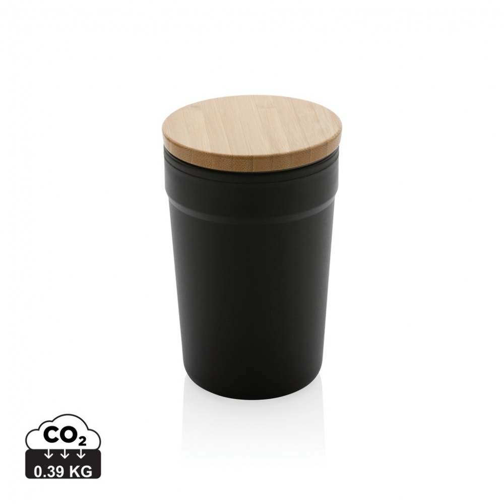 Logotrade promotional item picture of: GRS certified recycled PP mug with bamboo lid