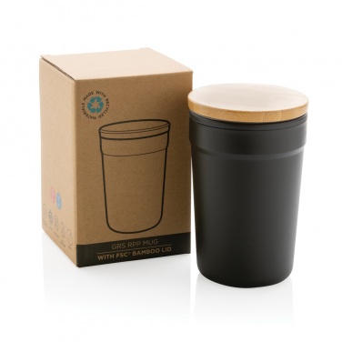 Logo trade promotional product photo of: GRS certified recycled PP mug with bamboo lid