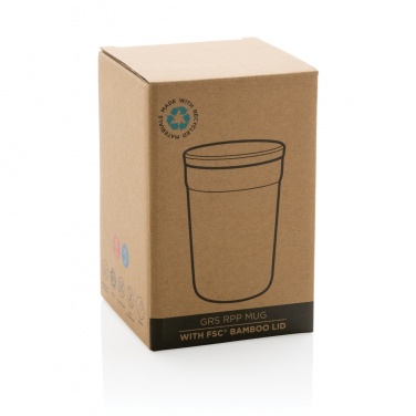 Logo trade promotional merchandise image of: GRS certified recycled PP mug with bamboo lid