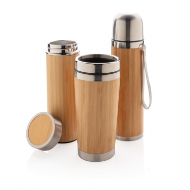 Logotrade promotional products photo of: Bamboo vacuum travel flask