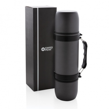 Logo trade business gifts image of: Vacuum flask with 2 cups
