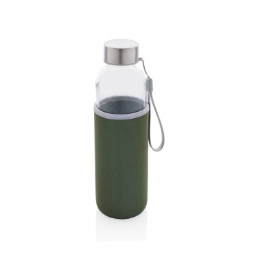 Logo trade promotional merchandise picture of: Glass bottle with neoprene sleeve