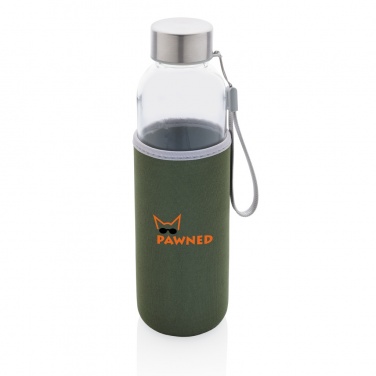 Logo trade promotional products image of: Glass bottle with neoprene sleeve