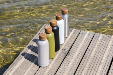 Logotrade promotional giveaways photo of: Wood RCS certified recycled stainless steel vacuum bottle