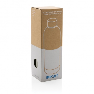 Logo trade promotional merchandise image of: RCS Recycled stainless steel Impact vacuum bottle