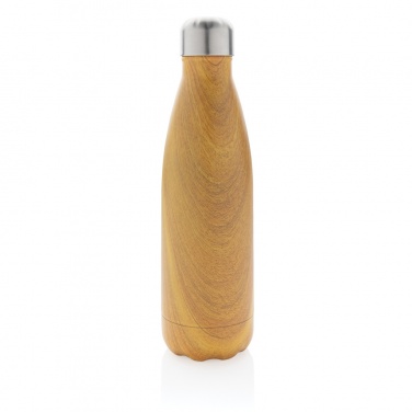 Logotrade promotional items photo of: Vacuum insulated stainless steel bottle with wood print